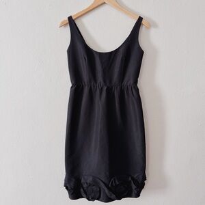 Y2K VINTAGE SILK & WOOL BLEND BLACK COCKTAIL DRESS